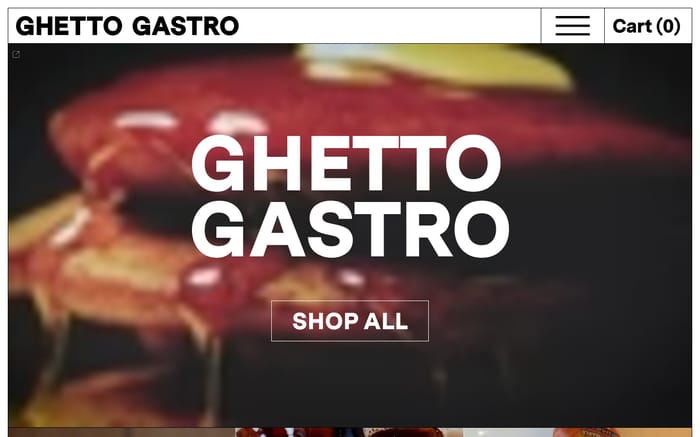 Ghetto Gastro website preview