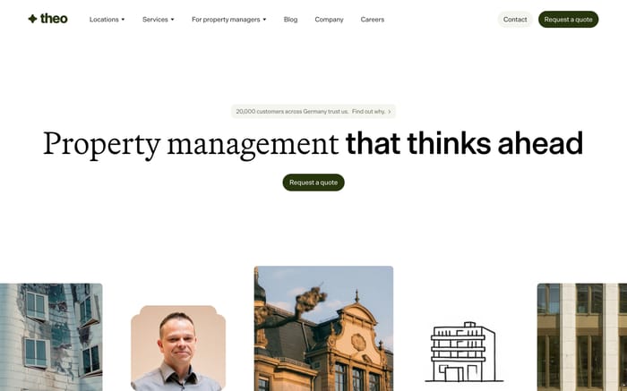 Theo website preview