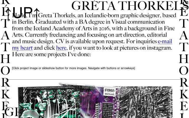 Greta Þorkels website preview