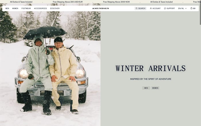 Amundsen Sports website preview