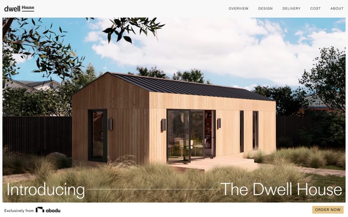 Dwell House website preview
