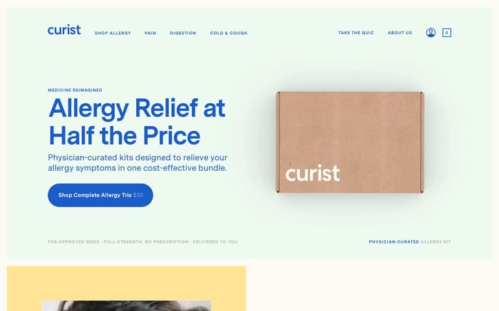 Curist website preview