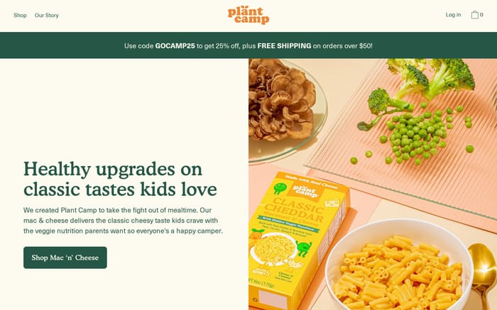 Plant Camp website preview