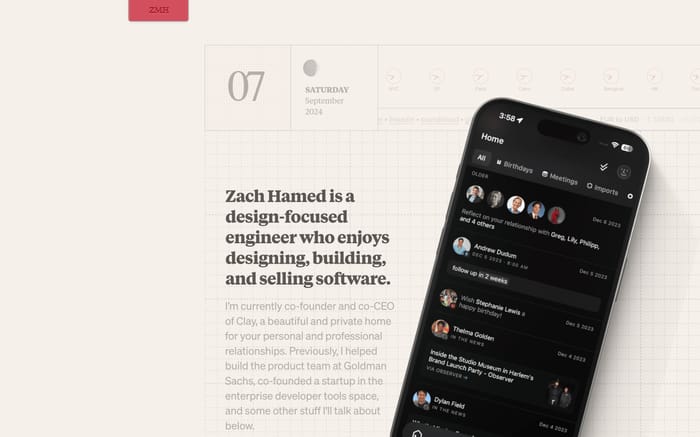 Zach Hamed website preview