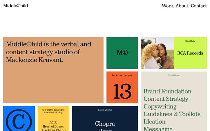 Middle Child website preview