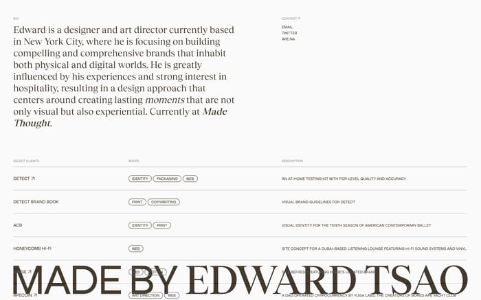 Edward Tsao website preview