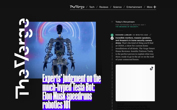 The Verge website preview
