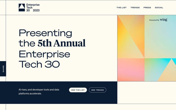 Enterprise Tech 30 website preview