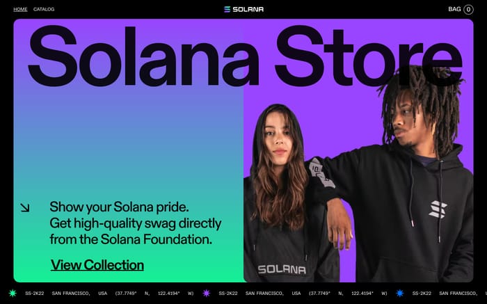 Solana Store website preview