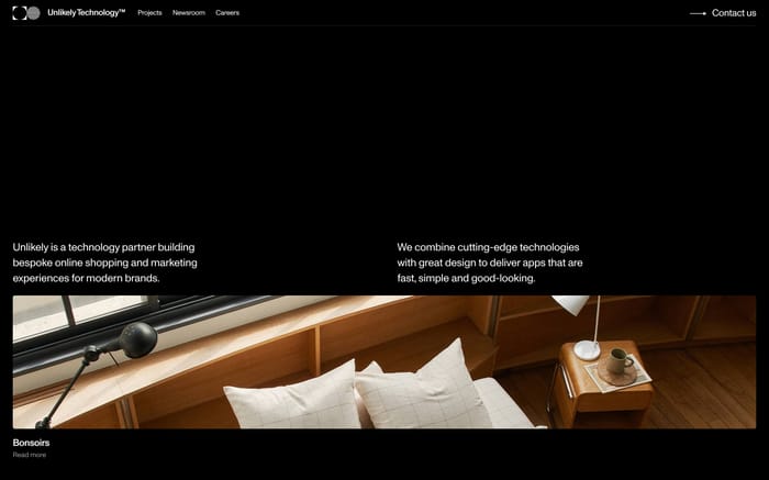 Unlikely website preview