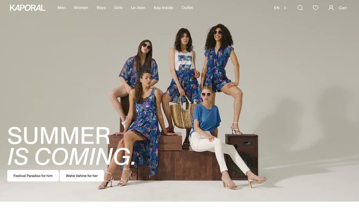 Kaporal jeans website preview