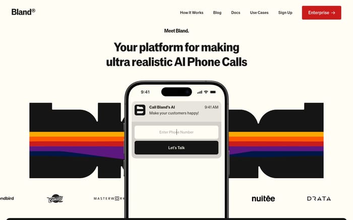 Bland website preview