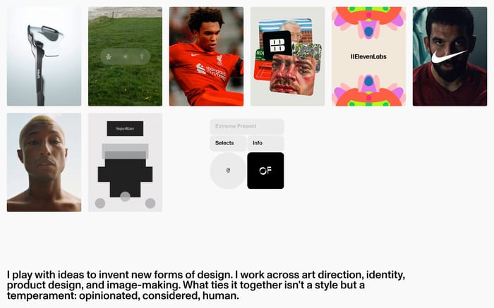 Extreme Present website preview
