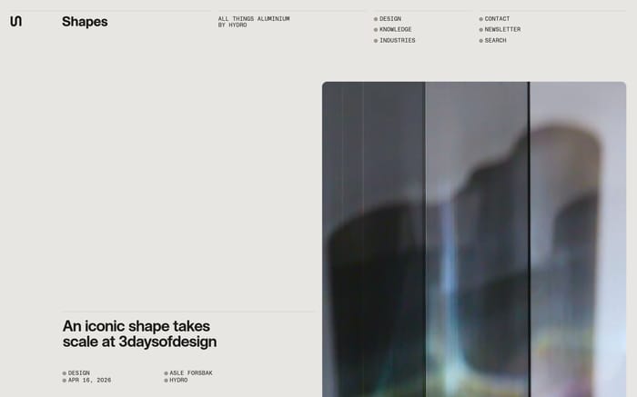 Shapes by Hydro website preview