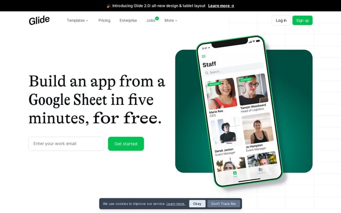 Glide website preview