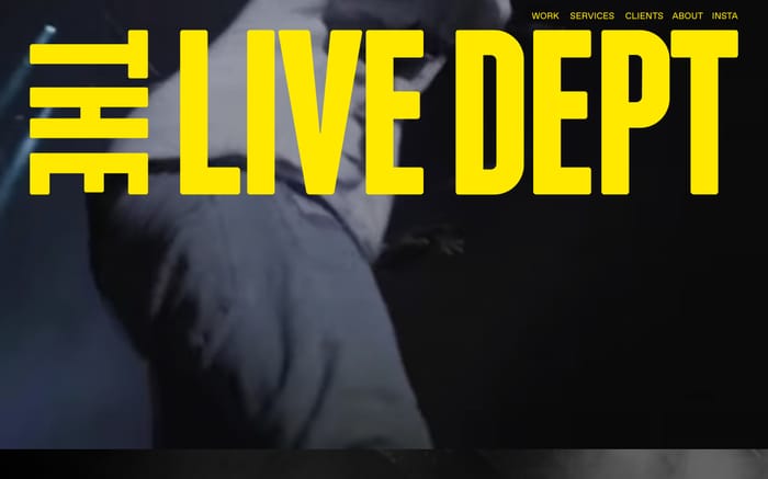 The Live Dept. website preview