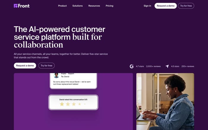 Front website preview