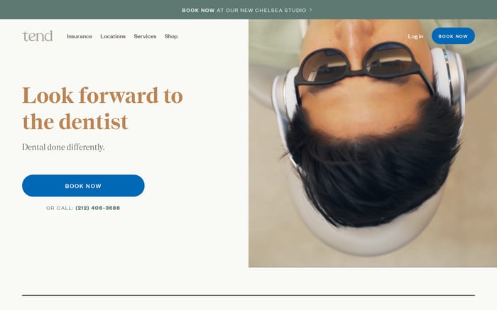 Tend website preview