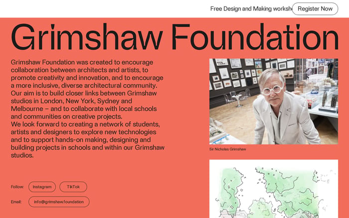 Grimshaw Foundation website preview