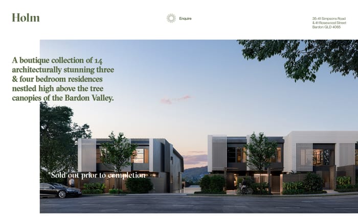 Holm Bardon website preview