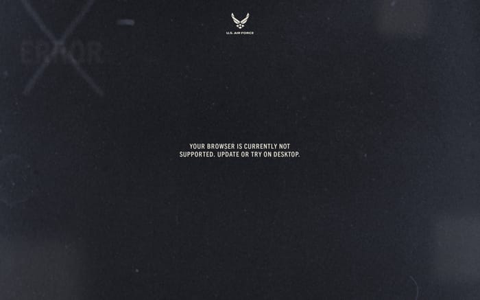 USAF Million Piece Mission website preview