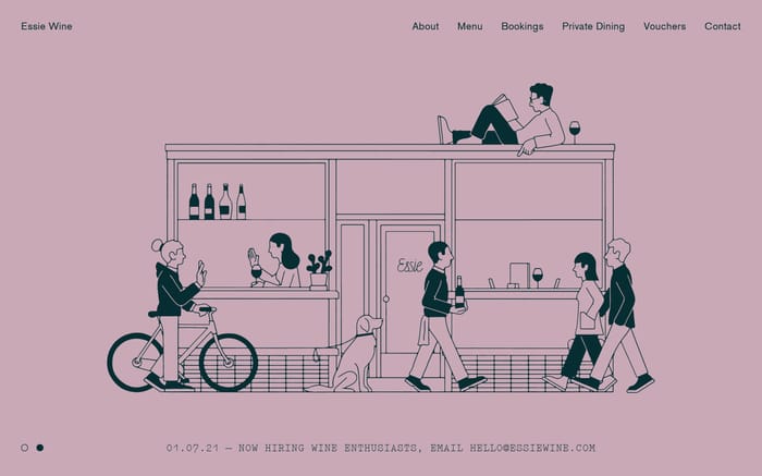 Essie Wine website preview