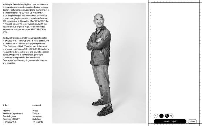 Jeff Staple website preview