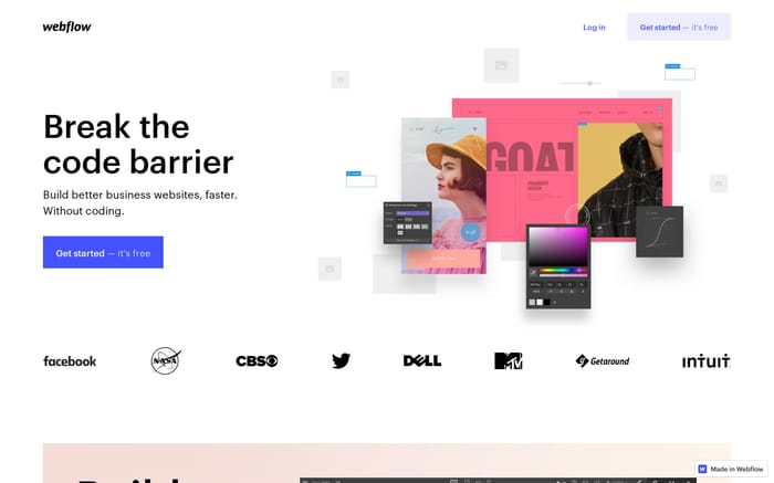Webflow website preview