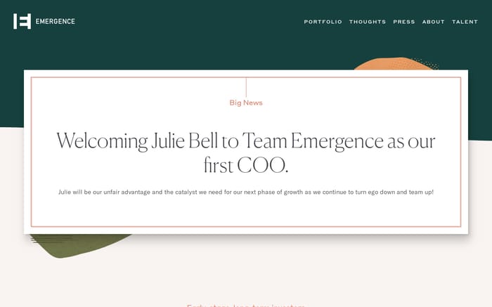 Emergence capital website preview