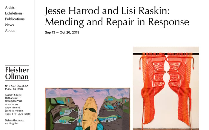 Fleisher/Ollman Gallery website preview