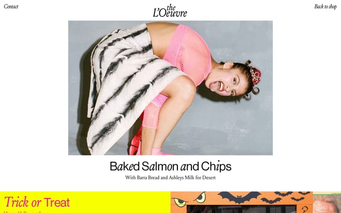 The L'Oeuvre website preview