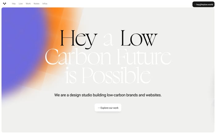 Hey Low website preview