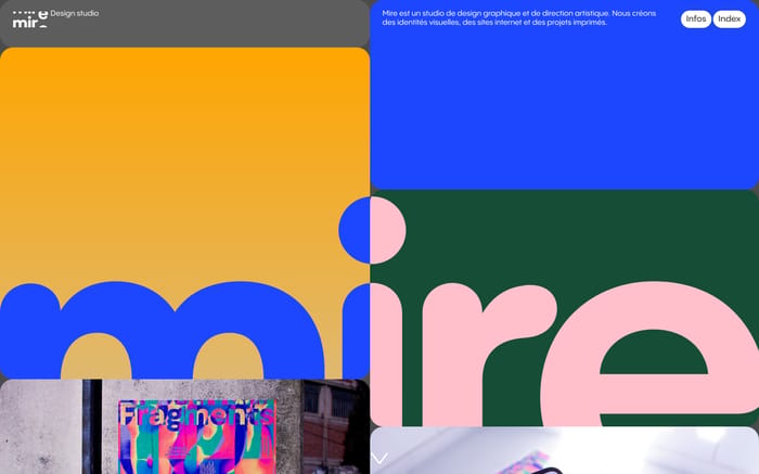 Mire studio website preview