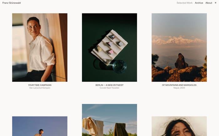 Franz Gruenewald website preview