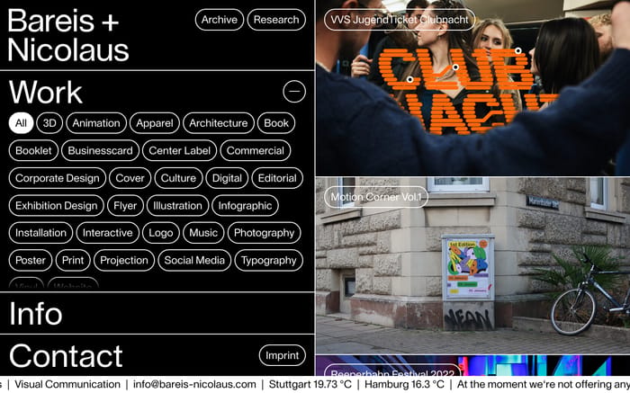Bareis + Nicolaus website preview