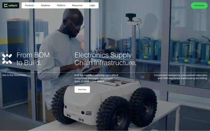 Cofactr website preview