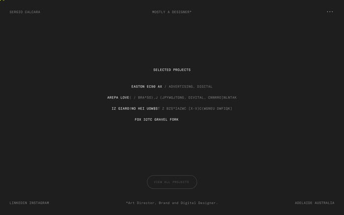 Sergio Calcara website preview