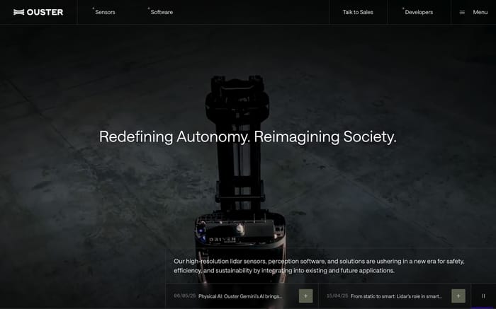 Ouster website preview