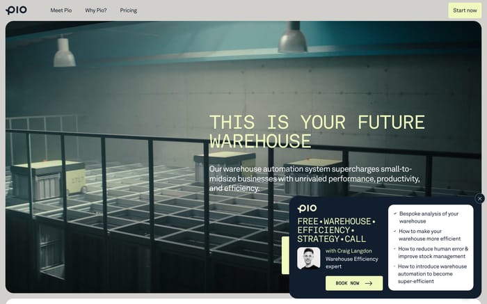 Pio website preview