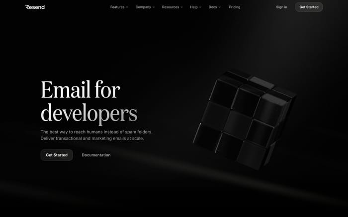 Resend website preview