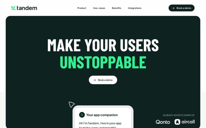 Tandem website preview