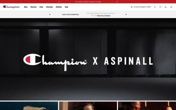 Champion website preview