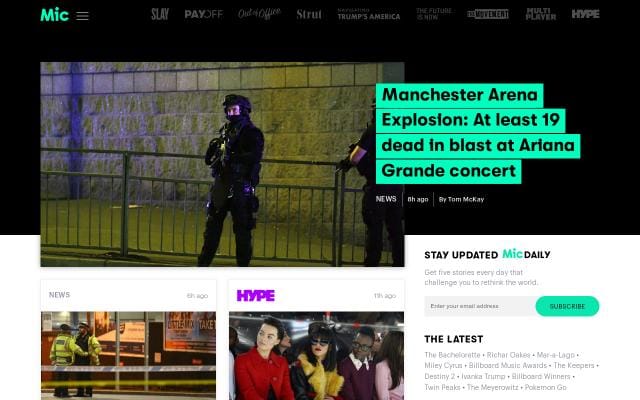Mic website preview