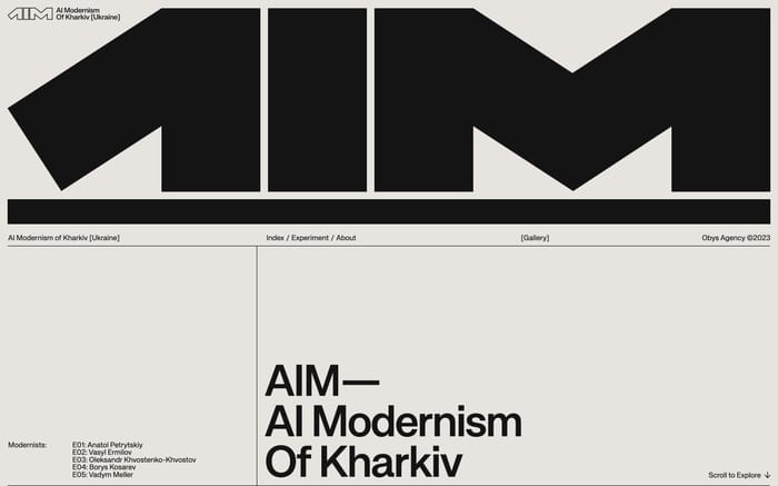 AI Modernism Of Kharkiv website preview