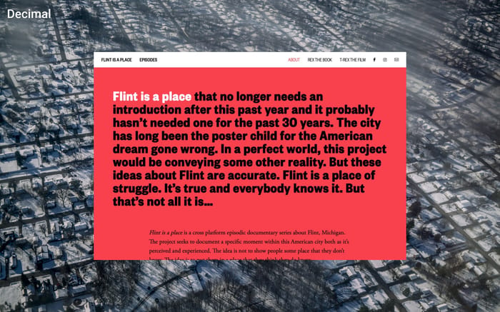 Decimal website preview