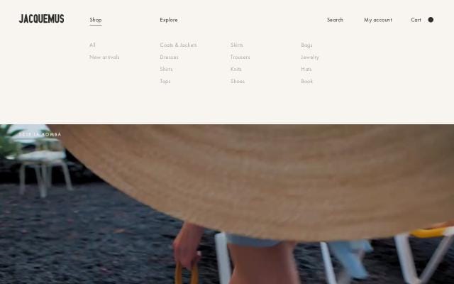Jacquemus website preview