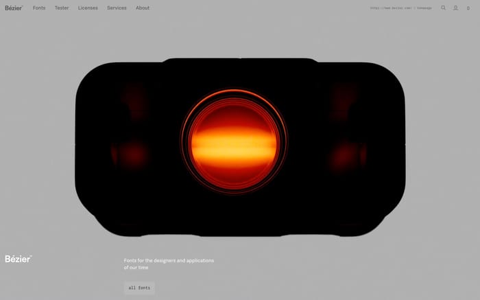 Bézier website preview