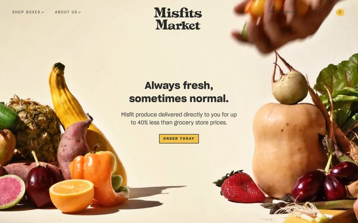 Misfits Market website preview