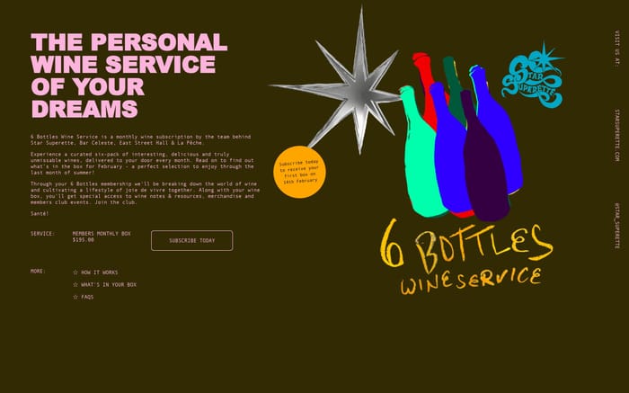 6 Bottles website preview