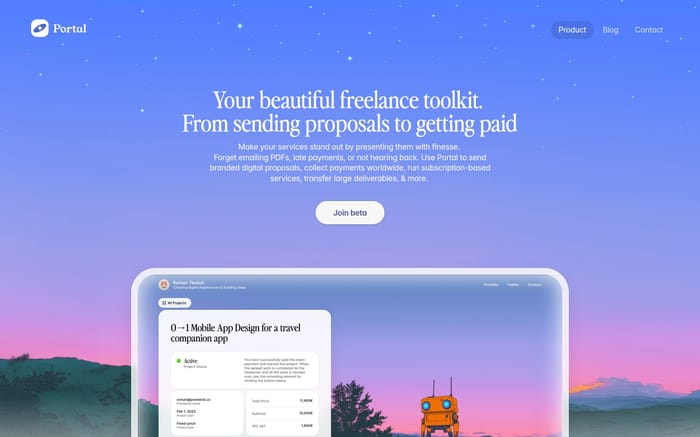 Portal website preview